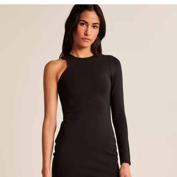 Abercrombie and Fitch asymmetrical one shoulder”Ponte dress” NWT 👗 - Picture 3 of 8